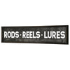 Rods, Reels, Lures Wood Novelty Wall Sign - 36" x 8"